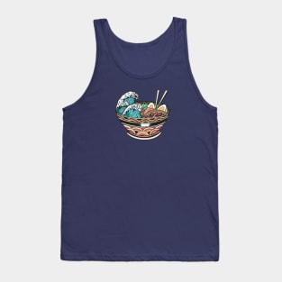 Bowl of Ramen with Great Wave Tank Top